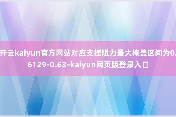 开云kaiyun官方网站对应支捏阻力最大掩盖区间为0.6129-0.63-kaiyun网页版登录入口