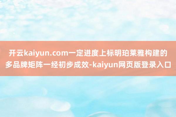开云kaiyun.com一定进度上标明珀莱雅构建的多品牌矩阵一经初步成效-kaiyun网页版登录入口